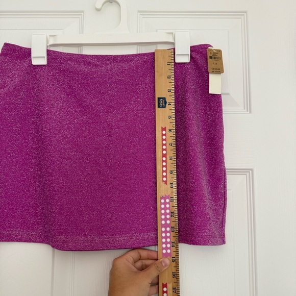Victorias Secret PINK Swim Cover Up Mini Skirt Womens Large Magenta Shimmer - Picture 7 of 10